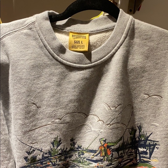 BBC Gone Fishing Grey Sweatshirt - Picture 2 of 3